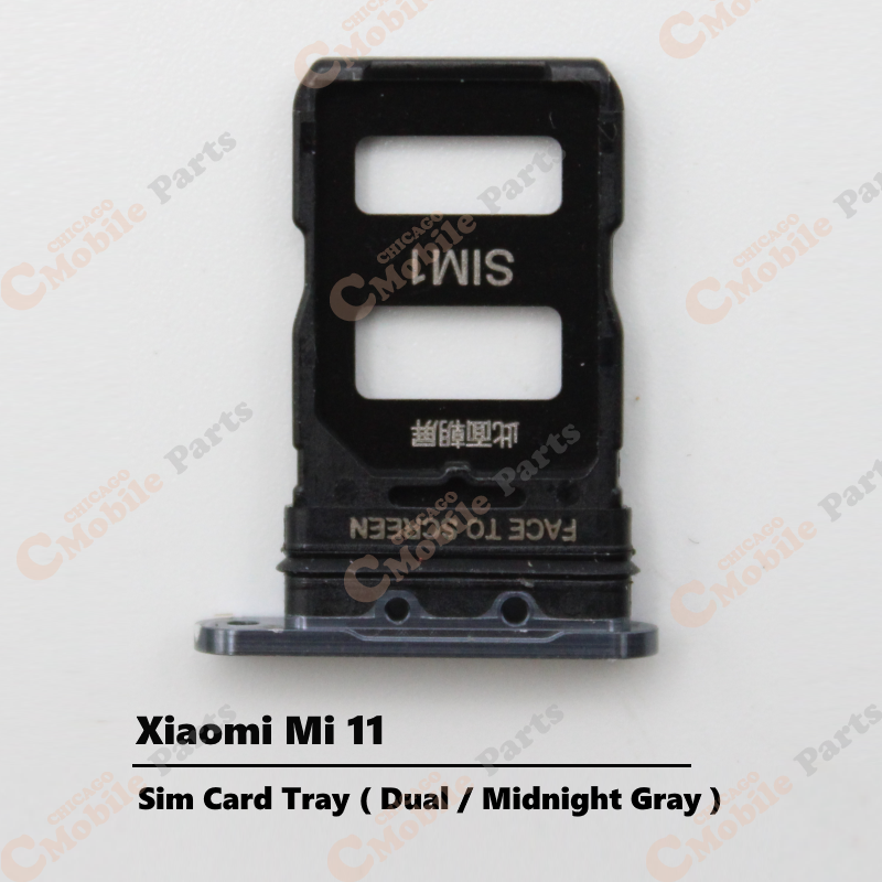 Xiaomi Mi 11 Dual Sim Card Tray Holder ( Dual / Midnight Gray )