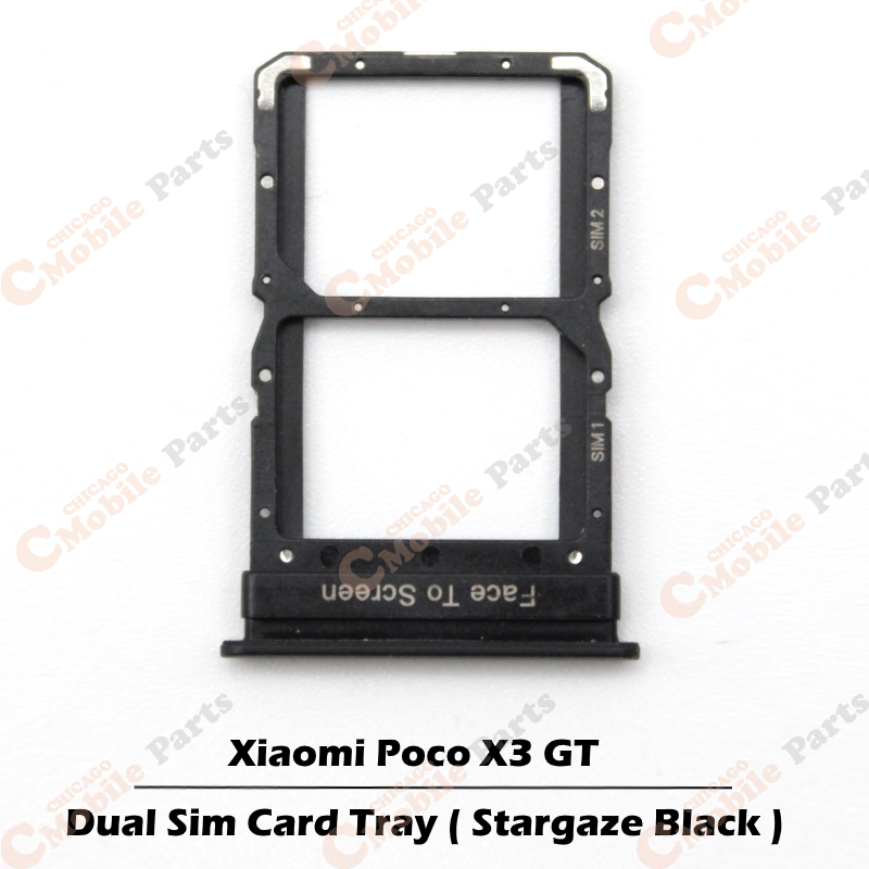 Xiaomi Poco X3 GT Dual Sim Card Tray Holder ( Dual / Stargaze Black )