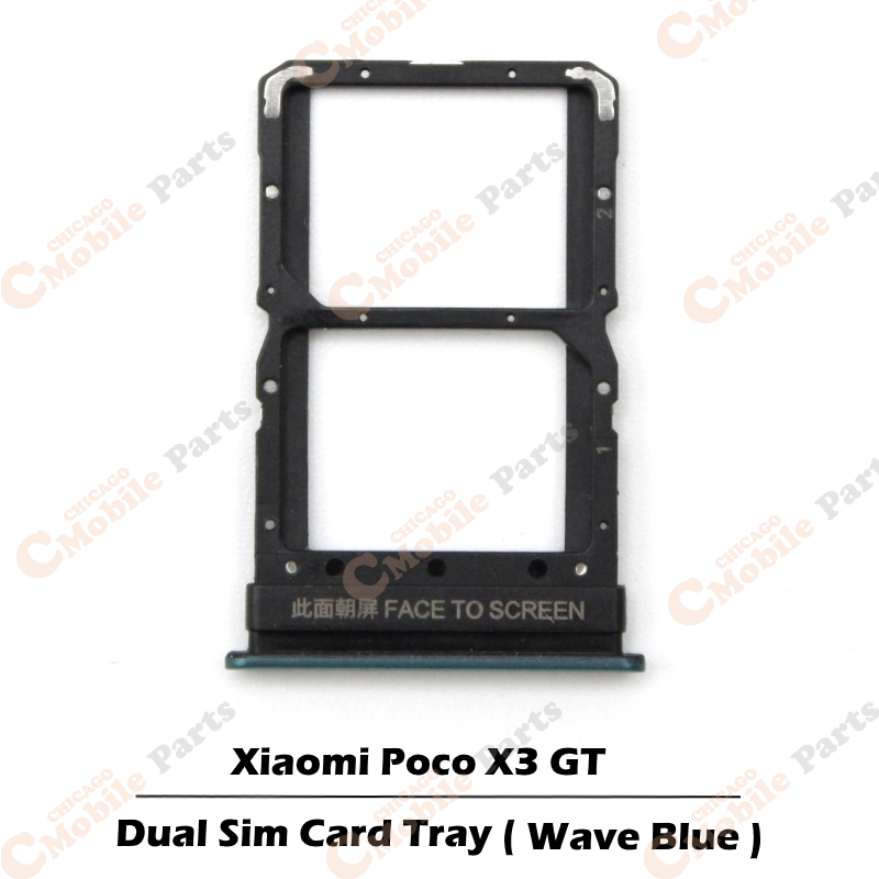 Xiaomi Poco X3 GT Dual Sim Card Tray Holder ( Dual / Wave Blue )