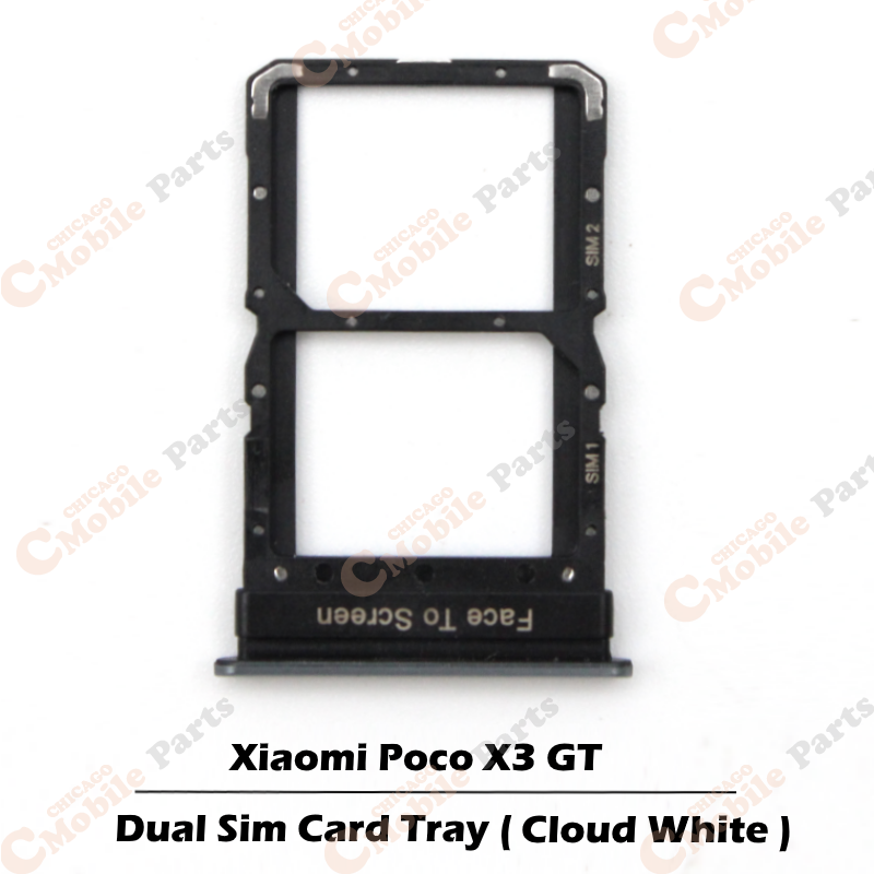Xiaomi Poco X3 GT Dual Sim Card Tray Holder ( Dual / Cloud White )