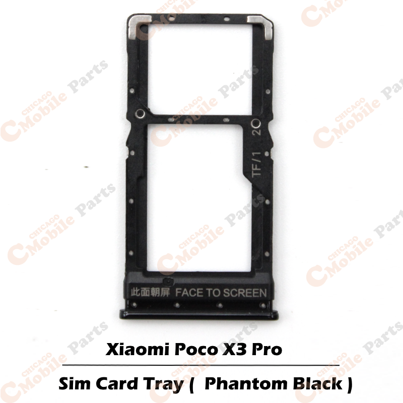 Xiaomi Poco X3 / X3 Pro Dual Sim Card Tray Holder ( Dual / Phantom Black )