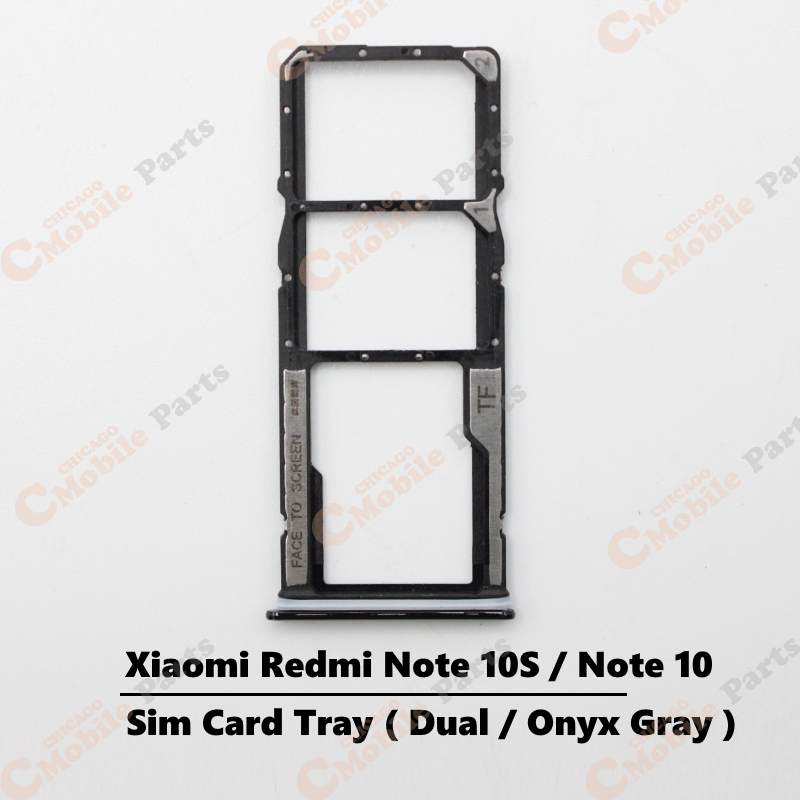 Xiaomi Redmi Note 10 / Note10S Dual Sim Card Tray Holder ( Dual / Onyx Gray )
