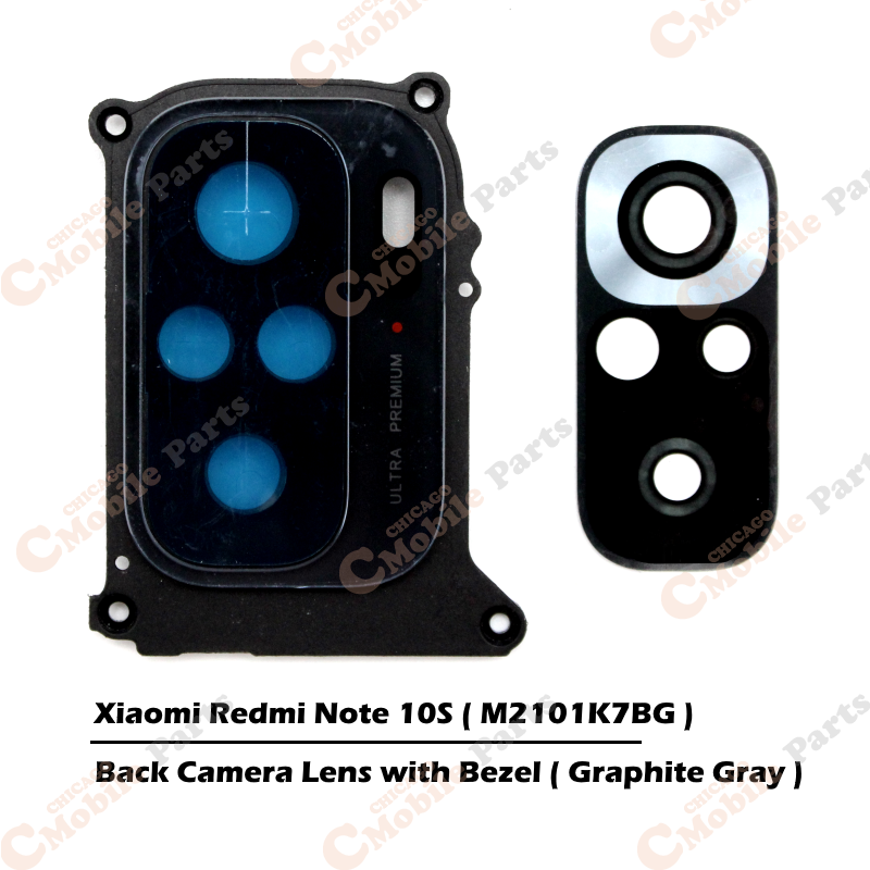 Xiaomi Redmi Note 10S Back Camera Lens with Bezel ( M2101K7BG / Graphite Gray )