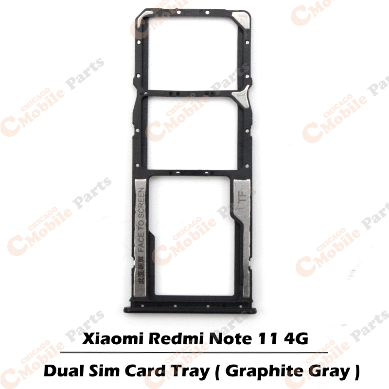 Xiaomi Redmi Note 11 4G Dual Sim Card Tray Holder ( Dual / Graphite Gray )