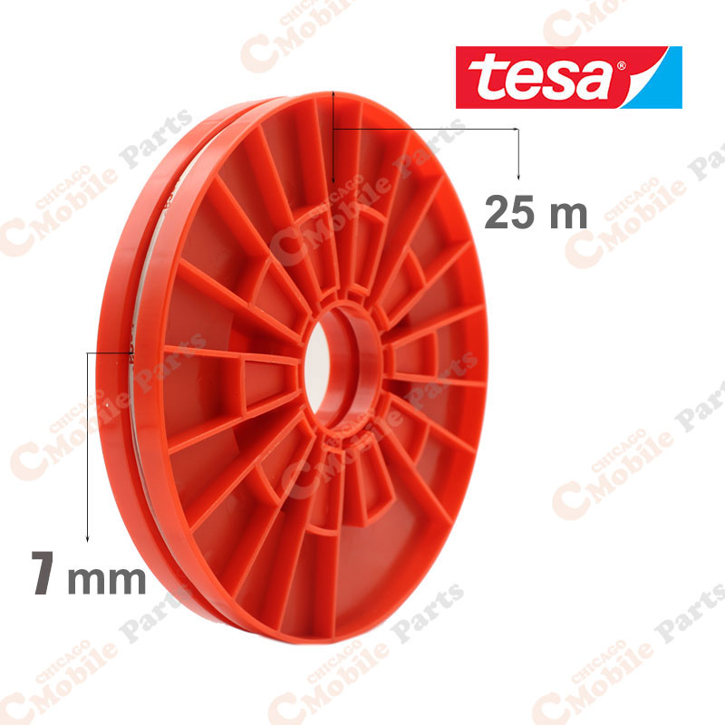 TESA Red Adhesive Double Sided Roller Tape for LCD Screen (7mm x 25m)