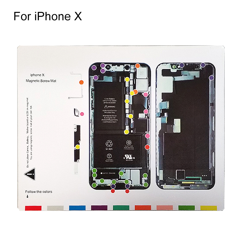 Magnetic Screw Chart Mat for iPhone X
