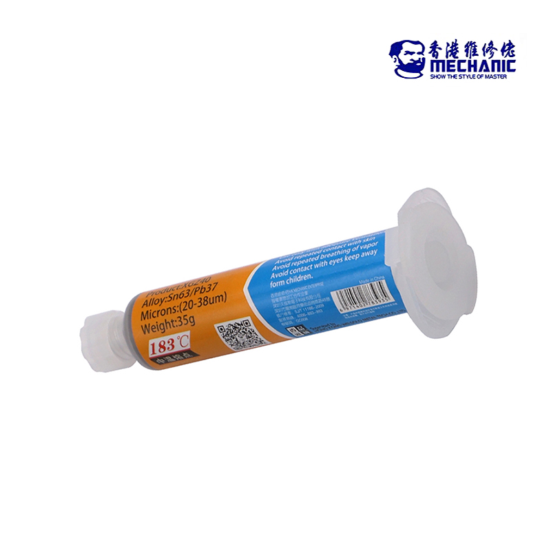 MECHANIC Medium-Temperature Solder Paste (XGZ40) (40g / 183ºC) with Punch and Needle
