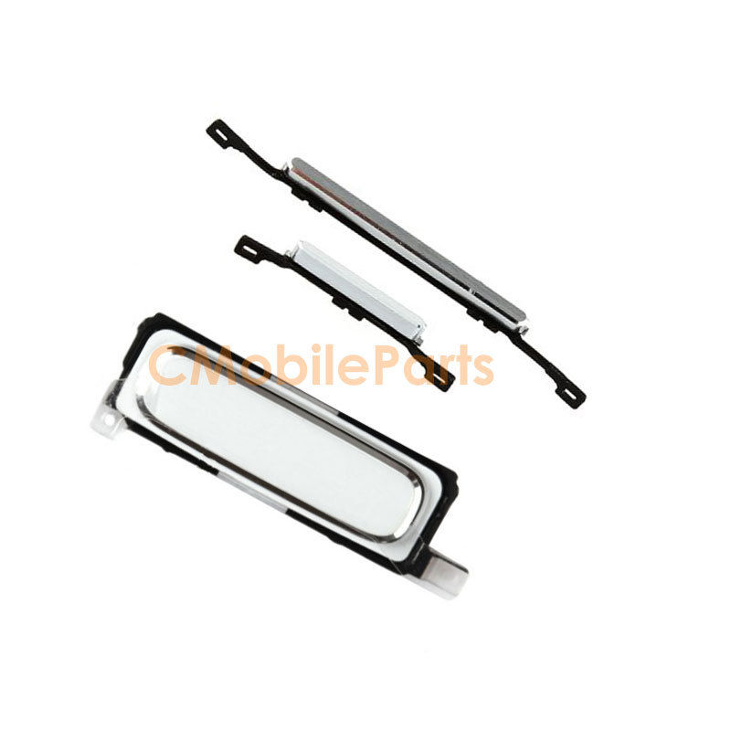 Galaxy S4 Home Button with Power Volume Button Flex Cable ( White )