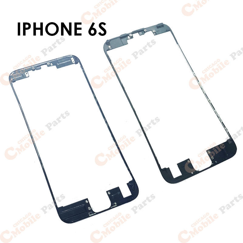 Black Front Middle Frame With Glue for iPhone 6S (x10)