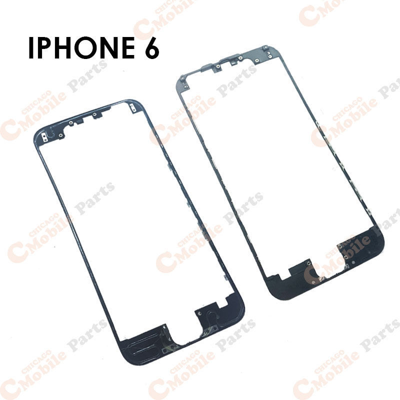 Black Front Middle Frame With Glue for iPhone 6 (x10)